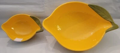 Melamina en forma de limón Bullseye Playground 2023 1 cuencos grandes y 2 pequeños verano Foto 1 de 4