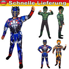 Kinder Jungen Hulk Hummel Optimus Cosplay Kostüm Karneval Marvel Overall Suits