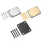 Electric Guitar Neck Plate Square Metal Back Mounting 4 Holes With Screws Ba GOF