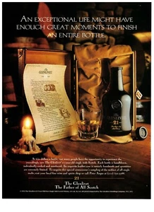 Glenlivet 1993 edición limitada 21 años foto a color publicidad impresa vintage - Imagen 1 de 1