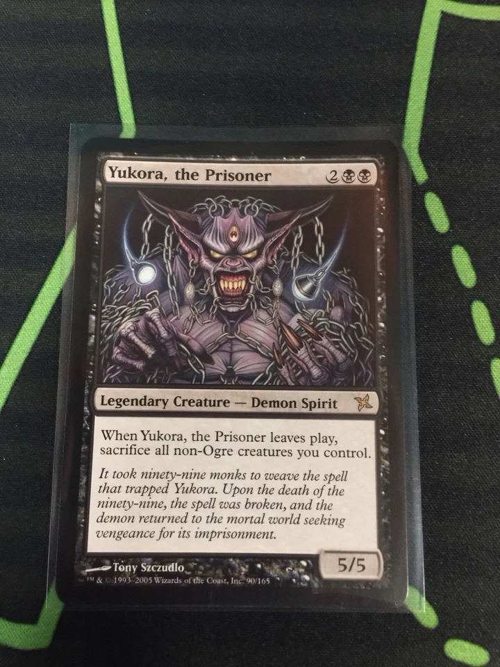 MTG Magic The Gathering Yukora, The Prisoner LP Black Demon Spirit Commander  - Image 1 of 1
