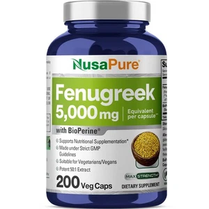 Capsule di Fieno Greco, Estratto 50:1, 100 mg Equivalenti a 5.000mg, 200 Ca... - Foto 1 di 7