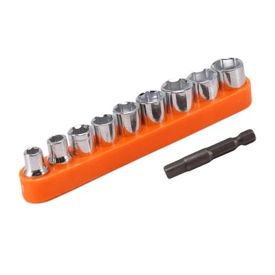Hand Tools 9Pcs /10Pcs 1/4 Inch Drive Hex Bit Socket Wrench Set Sleeve4374 - Image 1 of 4