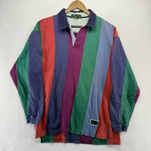 Colours Alexander Julian Rugby Shirt Men's XL Colorful Colorblock Vintage 90s - Picture 1 of 11