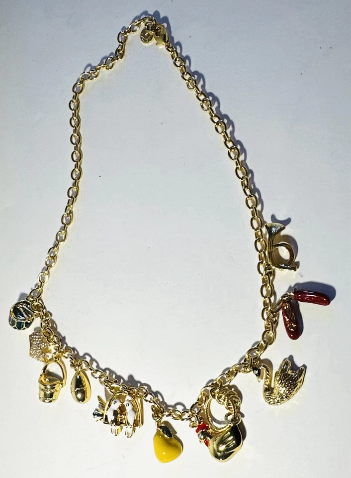 "Collar Talbots Holiday Charm Lovebirds tono dorado 21""" Foto 1 de 4