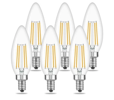 E14 European Base LED Candelabra Light Bulbs 40W Equivalent, Warm White 2700K... - Image 1 of 4