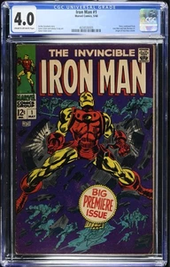 Iron Man (1968) #1 CGC VG 4.0 Cream To Off White Origin Retold! Stan Lee! - Bild 1 von 2