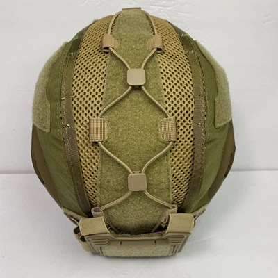 Size Large COYOTE BROWN ACH MICH FAST SF HELMET COVER WITH COUNTERWEIGHT POUCH - Image 1 of 4