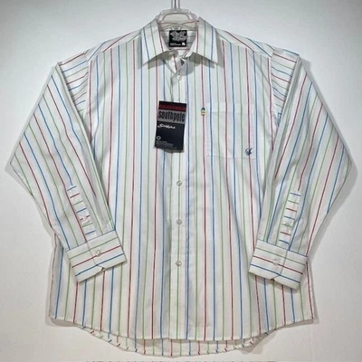 Camisa Southpole Para Hombres XL Manga Larga Abotonada Blanca Multicolor Calce Clásico Foto 1 de 4