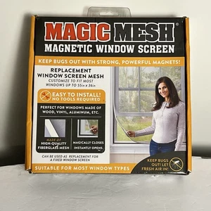 Pantalla de ventana magnética de malla mágica 55" X 36" mantiene los errores fuera nueva caja abierta - Imagen 1 de 9