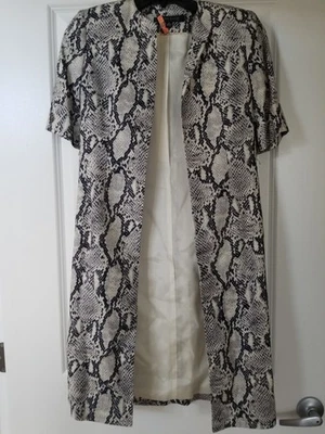 Traje Anne Klein Chaqueta de Seda Separada Estampado Piel de Serpiente Talla 0 Foto 1 de 2