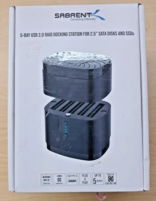 Sabrent 5-Bay USB 3.0 Raid Docking Station for 2.5" Sata Disks and SSDs - Image 1 of 4