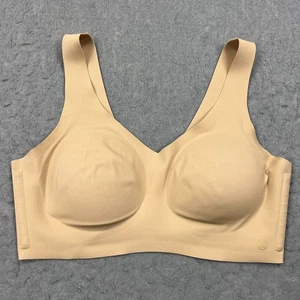 Honeylove V-Neck Bra Medium Sand Beige Seamless Wireless Comfort Pullover Pads** - Picture 1 of 9