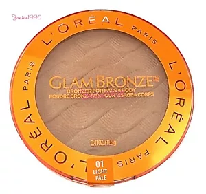 LOREAL L'OREAL Glam Bronze Powder Bronzer Made In Canada 11.6g #01 LIGHT PALE - Picture 1 of 1