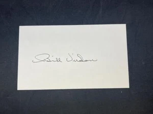 SIGNED IN-PERSON IP 3X5 INDEX CARD BILL VIRDON CARDINALS/PIRATES NO COA - Picture 1 of 2