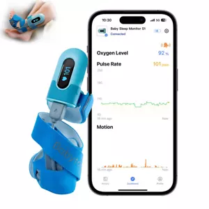 Sock S1 Pulsoximeter für Baby Babyfone Überwachung von SpO2,HR,Körperbewegungen - Bild 1 von 10