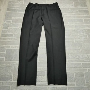 Mantoni Dress Pants Size 38 Gray Super 140 Italian Made Virgin Wool Flat Front - Picture 1 of 7