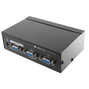 US Seller 2 Ports VGA Video Splitter with US Power Plug for Laptop to Monitor - Picture 1 of 10