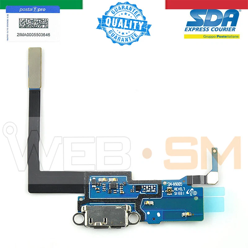 SAMSUNG GALAXY NOTE 3 LTE N9005 FLAT DOCK RICARICA CONNETTORE USB MICROFONO  - Immagine 1 di 1