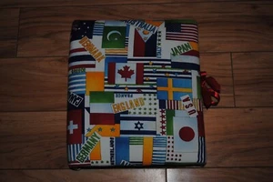 Vintage Plush Fabric Travel Abroad Scrapbook 1997 Photo Album Collection EUC - Picture 1 of 10