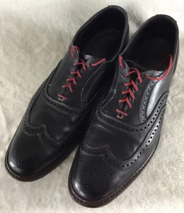 Scarpe eleganti Allen Edmonds Neumok Oxford a coda di rondine da uomo 15 D nere in morbida pelle USA - Foto 1 di 10