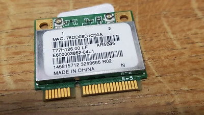 WLAN Card Atheros ATH-AR5B95 T77H126.00 LF   halbe Bauhöhe   #5236 - Bild 1 von 2