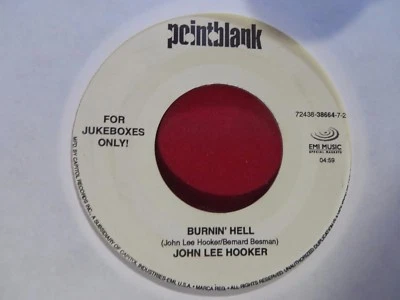 JOHN LEE HOOKER BURNIN' HELL/BOOGIE AT RUSSIAN HILL JUKEBOXES ONLY 45 HEAR - Image 1 of 2