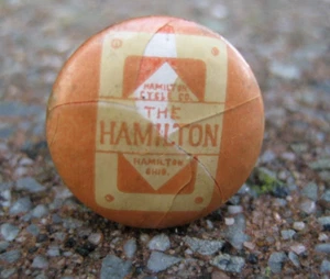 Vintage Hamilton Steel Co. Bicycle Celluloid Button - Picture 1 of 4
