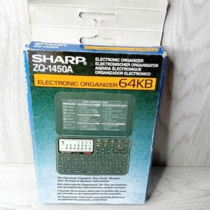 SHARP ELECTRONIC ORGANIZER ZQ-1450A - WORKING RARE RETRO 1990,S - Picture 1 of 5