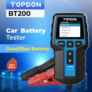 Car Battery Tester TOPDON BT200 24V 12V Load Tester Automotive Alternator Tester - Picture 1 of 9