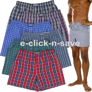 3 6 12 PACK Men Knocker Plaid Boxer Shorts Underwear Lot Trunk Boxer Brief S-3X - Picture 1 of 6