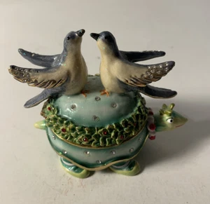 DEPT 56 Krinkles Patience Brewster Turteltaube Metall Schmuckschatulle - Bild 1 von 8