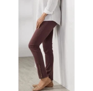 Soft Surroundings Ankle Snap Pull On Pants Purple Size Large Tall - Picture 1 of 6