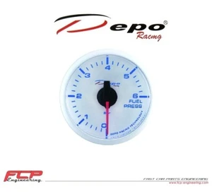 DEPO RACING WEISS DIGITAL KRAFTSTOFFDRUCK ANZEIGE 52mm WBL5267W - Bild 1 von 2