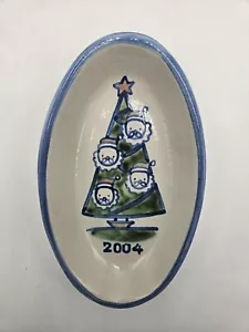 VTG MA Hadley 2004 Christmas Tree 9" Oval Baking Serving Platter Dish - Picture 1 of 2