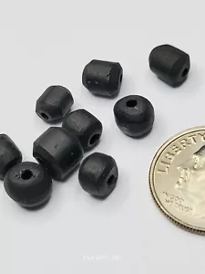 Juego de 12 piezas de cuentas Mal de Ojo de piedra azabache Jet genuina a mano diferentes tamaños - Imagen 1 de 6