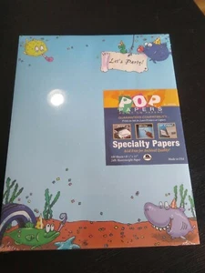 "POP" Specialty Papers “Sea Party” Bordered Printer Paper 100 Count New In Pk - Picture 1 of 8