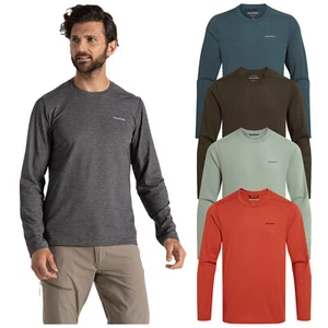 Craghoppers Mens Abel Long Sleeve T-Shirt NosiLife Insect Repellent Lightweight - Picture 1 of 16