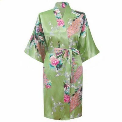 S-3XL Women's Floral Rayon Yukata Japanese Style Kimono Bath And Sleep Wear Robe - Image 1 of 4