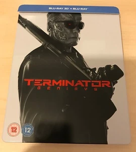 TERMINATOR GENISYS REGION FREE BLU RAY 3D & BLU RAY 2 DISK STEELBOOK WITH J CARD - Picture 1 of 16