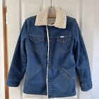 Vintage Do Nothing By Sedgefield Denim  Faux Sherpa Lined Jacket Womens Size 10