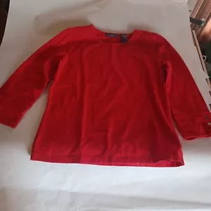 Liz Claiborne rotes Oberteil mit Knöpfen auf den Ärmeln Größe S in toller Form - Bild 1 von 6