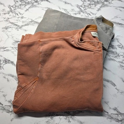 Orvis Hombre Naranja Gris Cuarto Cremallera Manga Larga Pullover Sudadera Paquete (Defecto) Foto 1 de 4