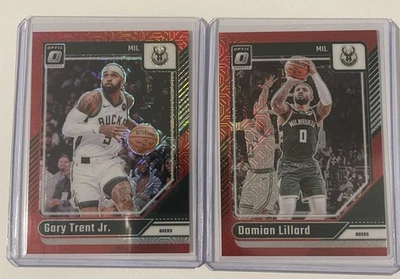 Donruss Optic Choice 2024-25 Damian Lillard Gary Trent Jr rojo/88 dólares Foto 1 de 2