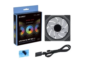 LIAN LI UNI FAN SL INFINITY 120 RGB BLACK REVERSE BLADE VERSION ---UF-RSLIN120- - Afbeelding 1 van 1
