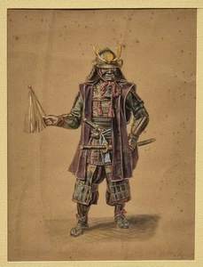 Pietro Ayres ( Cagliari 1806 - Torino ? ) Armatura da Samurai ,tecnica mista - Foto 1 di 20
