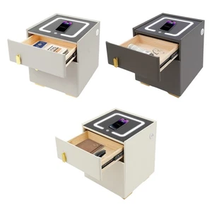 Phone Charging Bedside Cabinet Bluetooth Speaker Smart Bedside Table with Safe - Picture 1 of 13