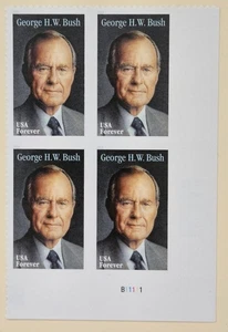 George H. W. Bush 2019. Block 4v. Forever Briefmarken. U.S.A. - Bild 1 von 1