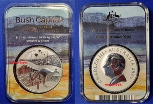 AUSTRALIA ONZA 2025. 1 DOLAR plata CANGURO en estuche. Peso 31,10 gr. Ley 999. - Bild 1 von 3