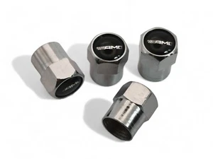 4 Tapones de Metal Cromado Para Valvula De Neumatico Compatible con Mercedes AMG - Imagen 1 de 3